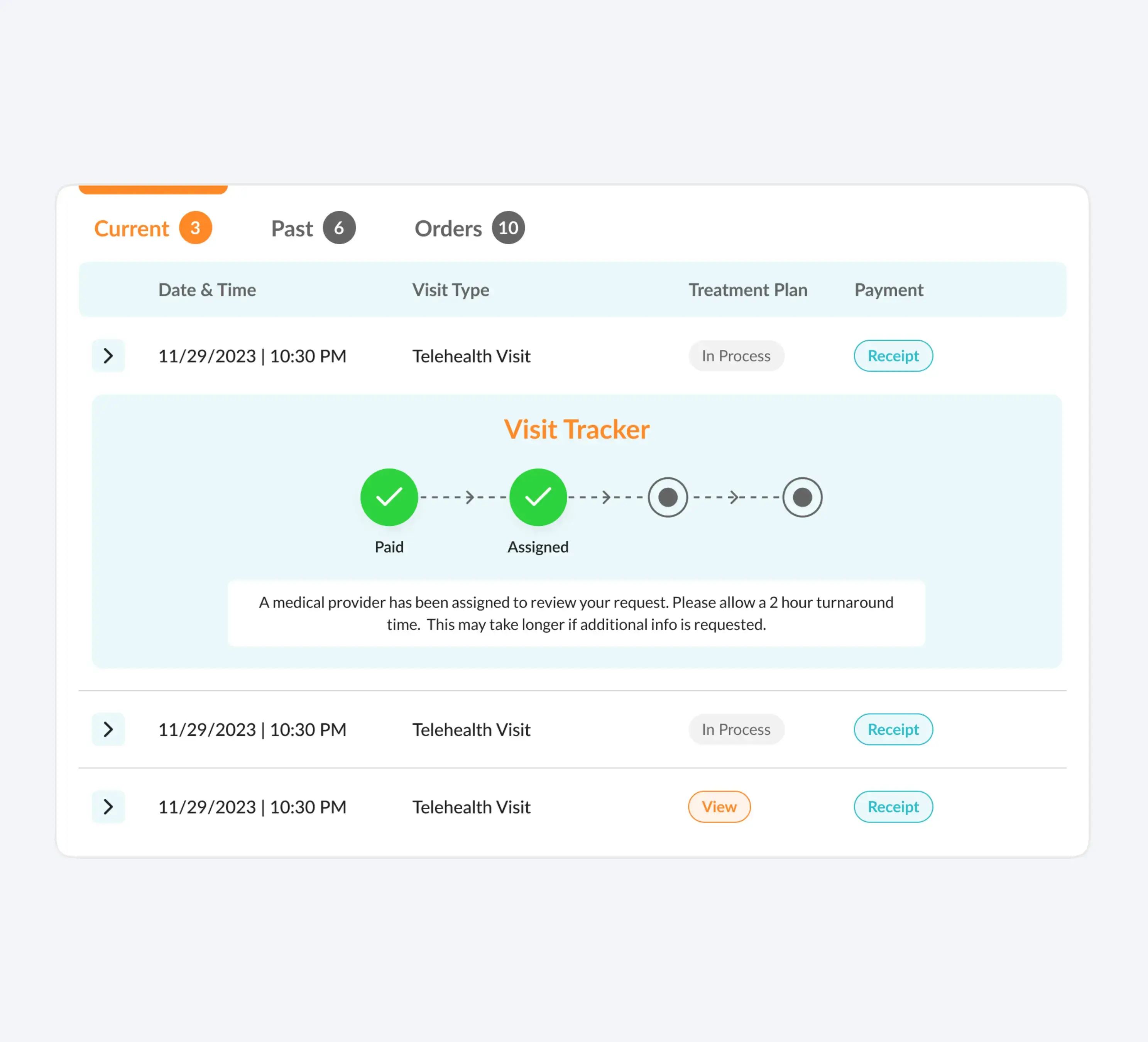 Visit Status Tracker